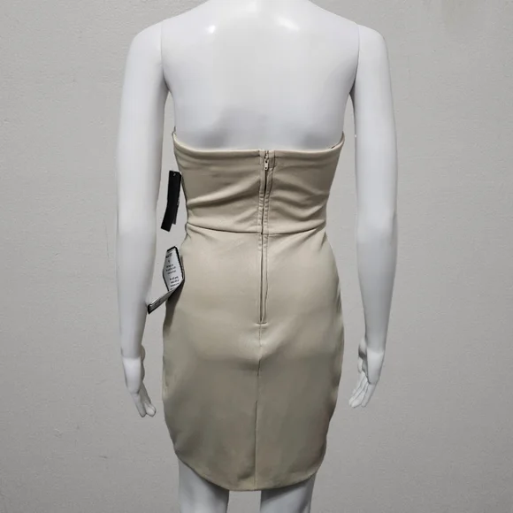 City Studio Champaigne Strapless Wrap Skirt Strapless Dress Size 1 - Picture 5 of 9